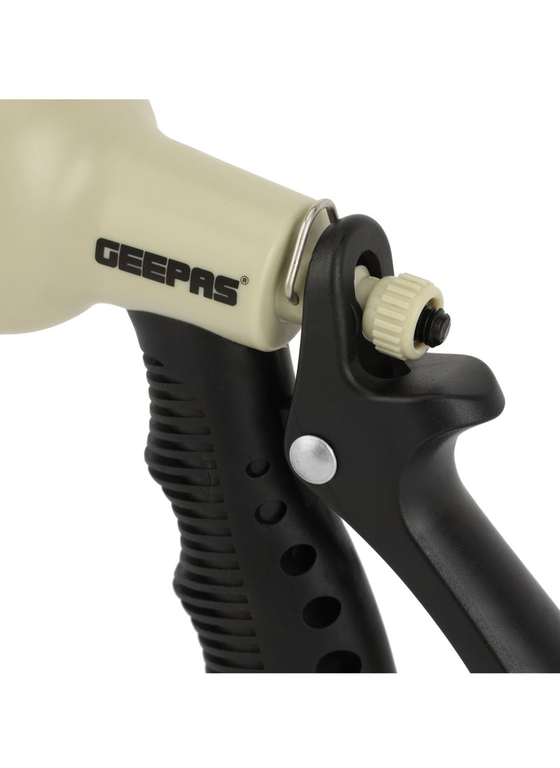 GEEPAS - Geepas 6 Pattern Spray Gun- GWH59376| Spray Nozzle with 6 Different and Adjustable Spray Pattern, Premium-Quality Construction| Light-Weight And Durable, Ideal to Connect To Hoses and Spray Water - Image 1