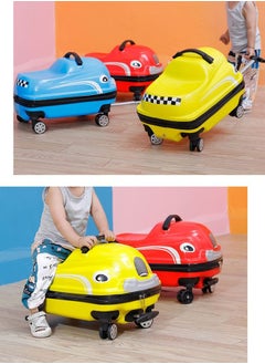 GoldenLike Kids Luggage Travel Suitcase 20 Inch 2 In 1 Ride-On Cartoon Rolling Trolley Case Children's Carry on Luggage Portable Waterproof Kid Suitcase  - Image 3