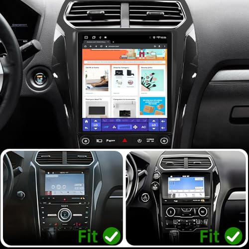 Junsun 8 Core Android 13 Car Radio Stereo for Ford Explorer 2011-2019, 12.1 inch Touch Screen with Wireless CarPlay Android Auto DSP Bluetooth GPS Navitation - Image 2