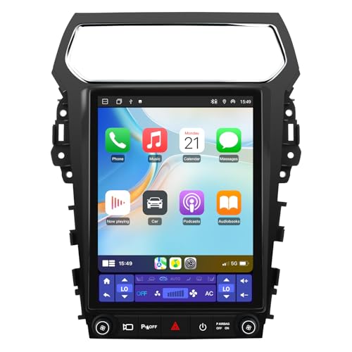 Junsun 8 Core Android 13 Car Radio Stereo for Ford Explorer 2011-2019, 12.1 inch Touch Screen with Wireless CarPlay Android Auto DSP Bluetooth GPS Navitation - Image 1