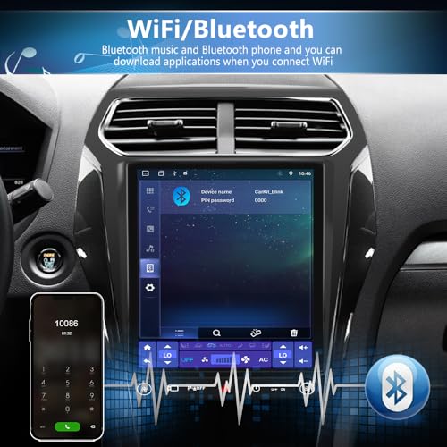 Junsun 8 Core Android 13 Car Radio Stereo for Ford Explorer 2011-2019, 12.1 inch Touch Screen with Wireless CarPlay Android Auto DSP Bluetooth GPS Navitation - Image 5