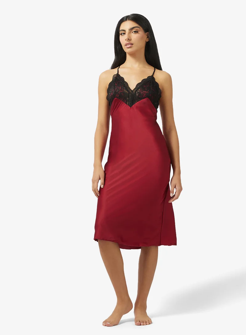 Ella  Lace Night Dress With Robe for Women | Best Price UAE