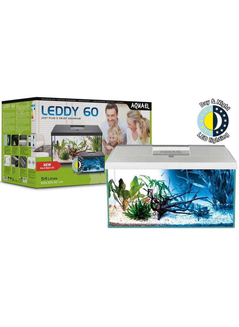 AQUARIUM - Aquael Aquarium Set Leddy 60 Black Day & Night - Image 1