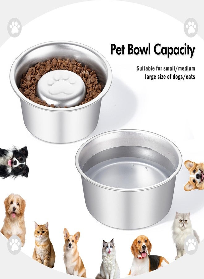 GIUOIDUO Premium Stainless Steel Pet Bowls with Cute Paw Design, Non-Slip Dog & Cat Food Water Bowls, Durable & Easy-to-Clean Feeding Dishes for Small/Medium Pets, Set of 2 pet-Bowls, Raised-pet-Bowls - Image 4