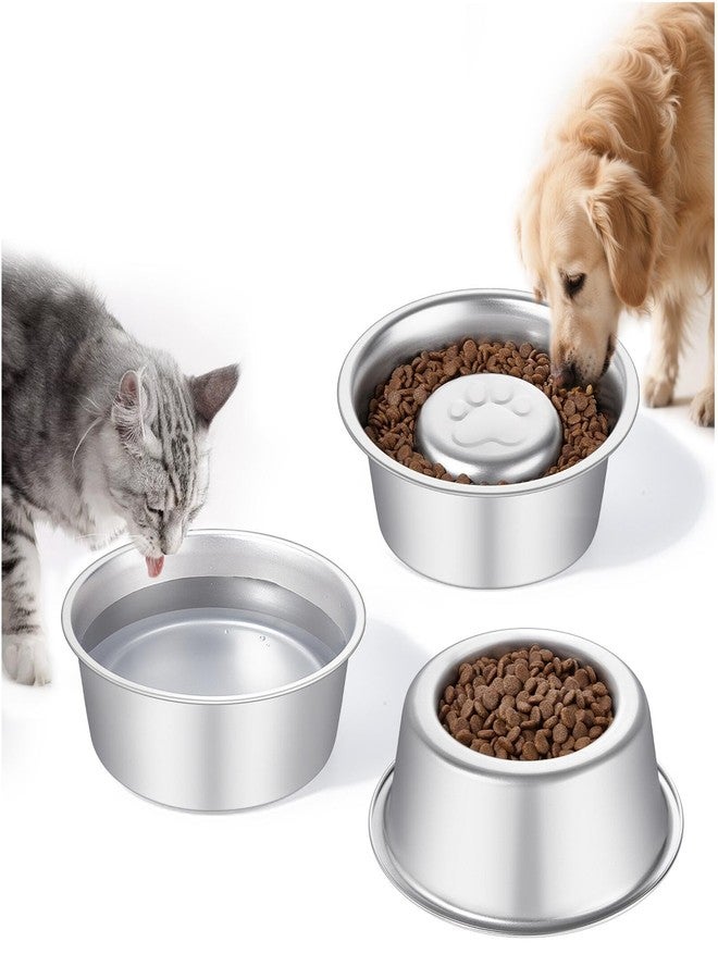 GIUOIDUO Premium Stainless Steel Pet Bowls with Cute Paw Design, Non-Slip Dog & Cat Food Water Bowls, Durable & Easy-to-Clean Feeding Dishes for Small/Medium Pets, Set of 2 pet-Bowls, Raised-pet-Bowls - Image 1