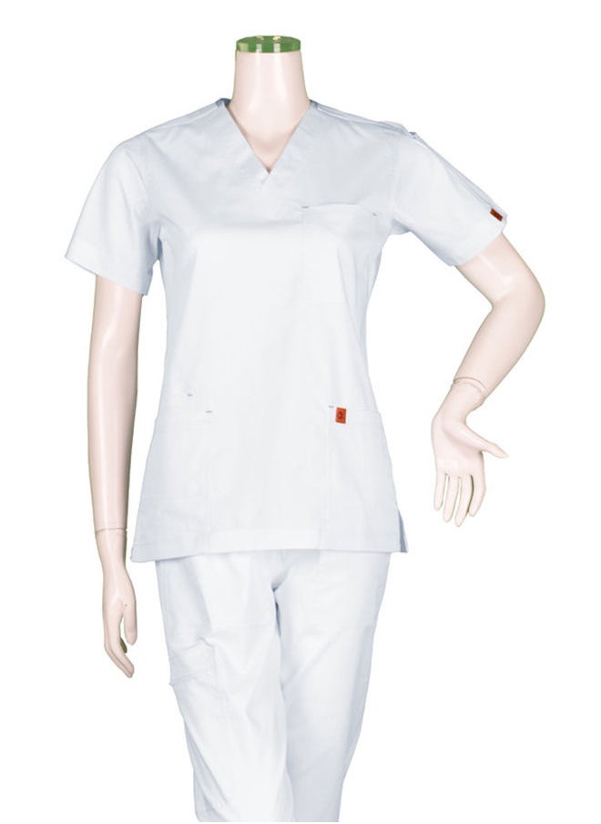 OXYGEN - Oxygen Unisex Scrub Set - White B15D - Image 1