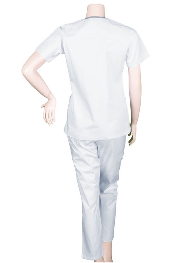 OXYGEN - Oxygen Unisex Scrub Set - White B15D - Image 1