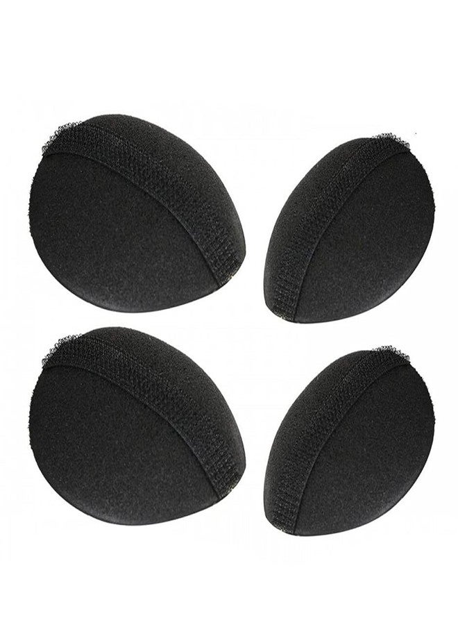 vipolish 2 Pairs Black Sponge Bump IT UP Volume Hair Base Styling Insert Tool Hair Pad Hair Bun Maker Hair Accessories (2Large+2Small) - Image 1