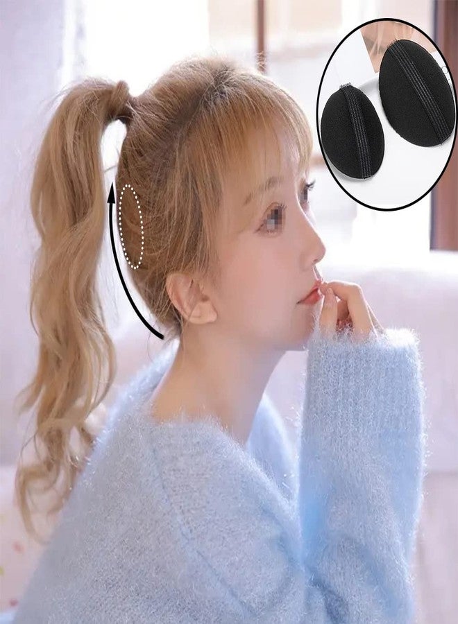 vipolish 2 Pairs Black Sponge Bump IT UP Volume Hair Base Styling Insert Tool Hair Pad Hair Bun Maker Hair Accessories (2Large+2Small) - Image 4