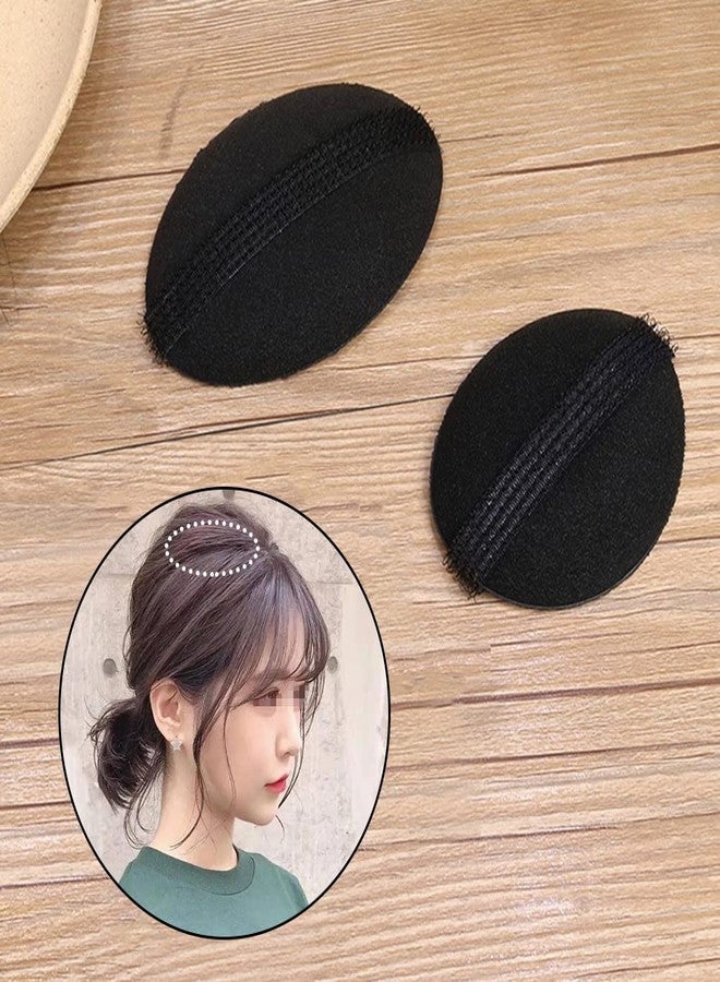 vipolish 2 Pairs Black Sponge Bump IT UP Volume Hair Base Styling Insert Tool Hair Pad Hair Bun Maker Hair Accessories (2Large+2Small) - Image 5