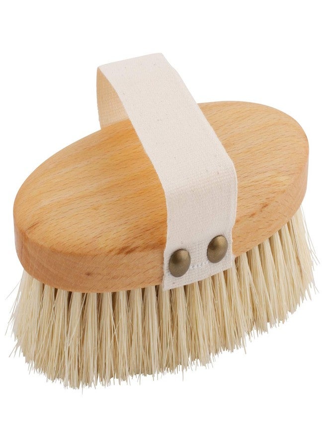 Redecker Tampico Fiber Massage Brush, Oiled Beechwood Handle and Extra-Long Cotton Strap, 5-1/4 inches, Made in Germany - Image 1