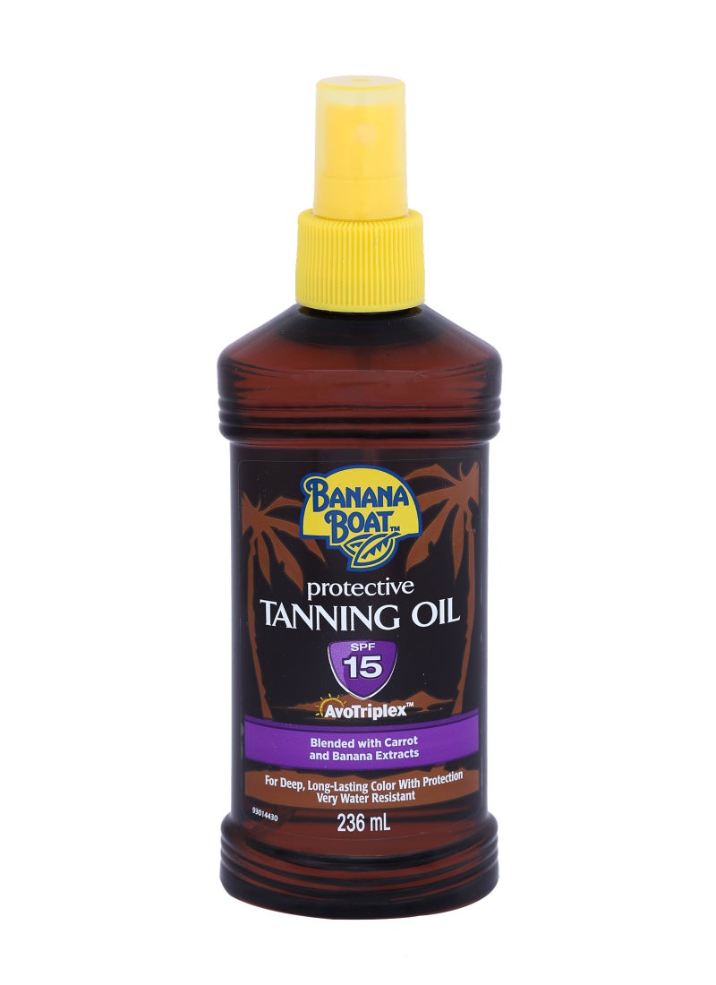 BANANA BOAT Protective Tanning Oil Carrot & Banana Extracts SPF15 236ml  - Image 1