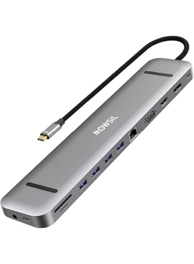 Mowsil 13-in-1 USB-C Hub - 100W PD Docking Station - Image 1