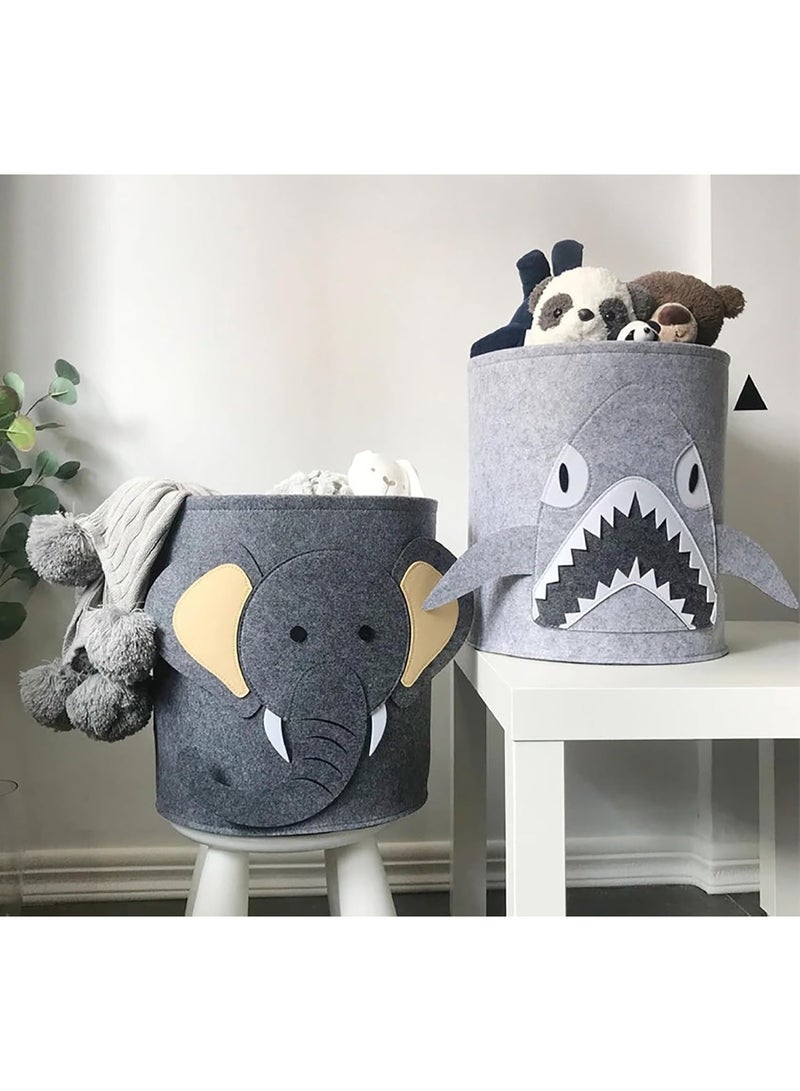 صندوق تخزين متين للأطفال من اللباد مع غطاء - سلة تخزين قابلة للطي للألعاب والغسيل والأغراض اليومية - خفيف الوزن، مقاوم للماء، وسهل الحمل بمقابض، مثالي لتنظيم غرفة الأطفال أو غرفة النوم - Image 3