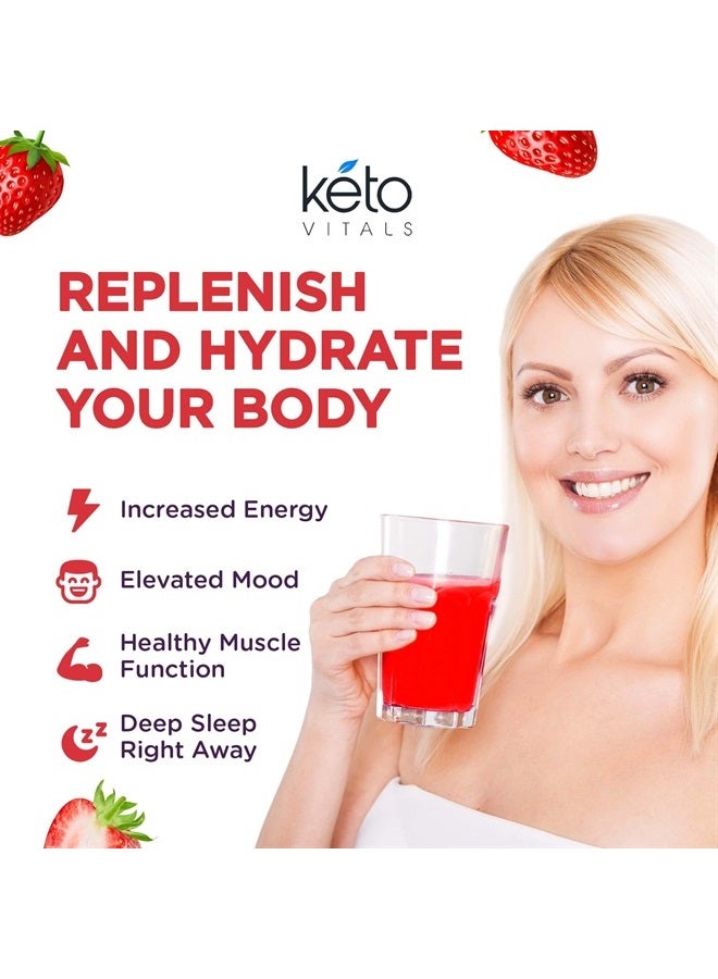 Electrolytes Powder | Keto-Friendly Electrolytes with Potassium, Magnesium, Sodium, Calcium | Keto Electrolytes Supplement Energy Drink Mix | Sugar-Free, Zero Calories, Zero Carbs