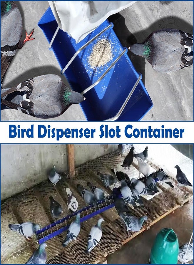 Hamiledyi 2 Pack Pigeon Feeder, Bird Dispenser Slot Container, Thick Durable Slot Container Feeding, Removable Steel Wire Partition for Pigeons Quails Birds Chicks Ducklings(Length: 8") - Image 5