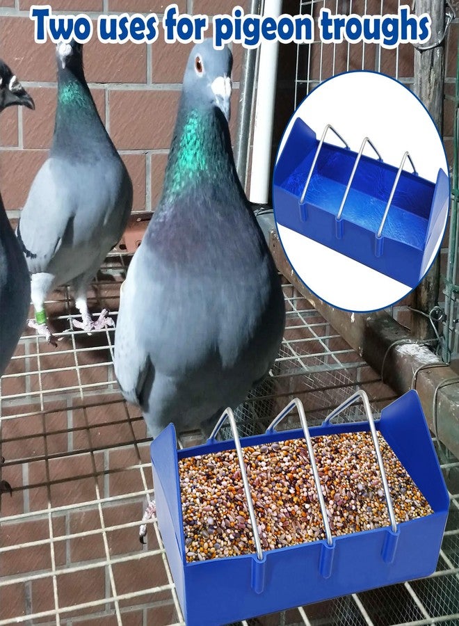 Hamiledyi 2 Pack Pigeon Feeder, Bird Dispenser Slot Container, Thick Durable Slot Container Feeding, Removable Steel Wire Partition for Pigeons Quails Birds Chicks Ducklings(Length: 8") - Image 2