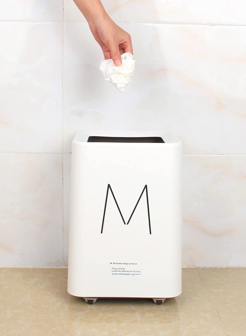 KASTWAVE Self Adhesive Pulley Single Row of Small Pulleys Storage Box Bottom Rollers Mobile Non-rotating Mini Pulley for Moving Storage Boxes Trays Trash Cans DIY Universal Wheels (8 Pieces White) - Image 2