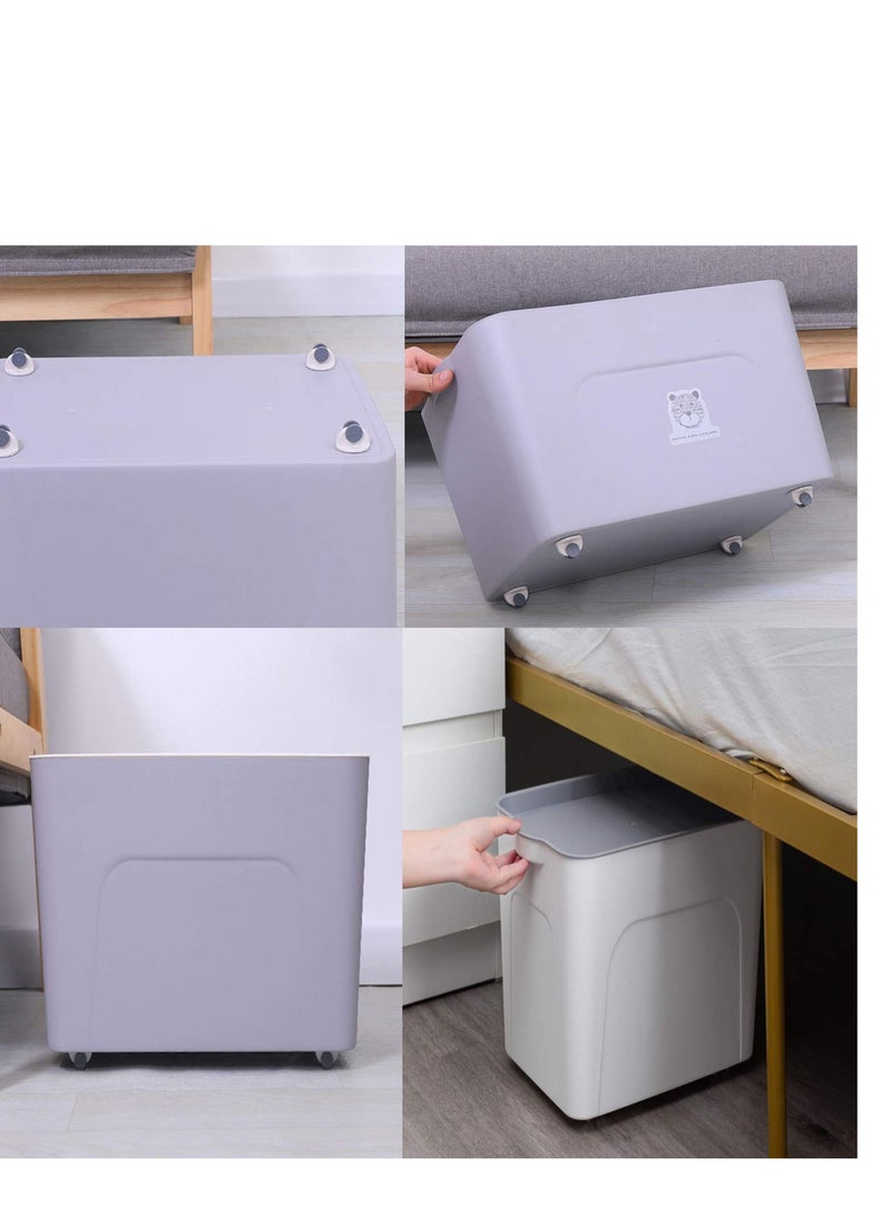 KASTWAVE Self Adhesive Pulley Single Row of Small Pulleys Storage Box Bottom Rollers Mobile Non-rotating Mini Pulley for Moving Storage Boxes Trays Trash Cans DIY Universal Wheels (8 Pieces White) - Image 3