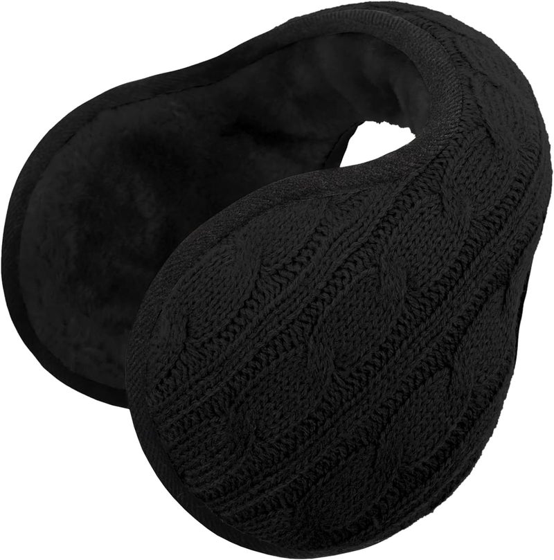 NORTHWIND Winter ear muffs for men, ear muffs for women, ear cover for winter Behind The Head Style Winter Earmuffs for Men & Women Adjustable (Black) - Image 1