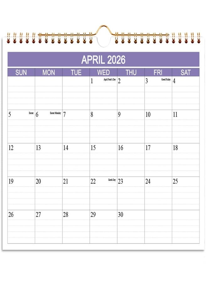 Getvow 2026-2027 Calendar- Wall Calendar 2026-2027 from April 2026 to June 2027, 15 Months Calendar with Thick Paper for Planning at Home or Office, 8.5" x 11", Purple - Image 1