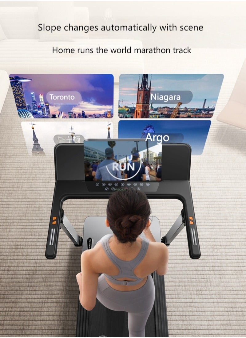 Sharpdo Foldable Treadmill with 2.5HP Quiet Motor, 48cm Running Belt, Up to 15 KM/H Speed, Heart Rate Monitor, LED Display, Bluetooth Speaker, Advanced Shock Absorption for home & office  - Image 2