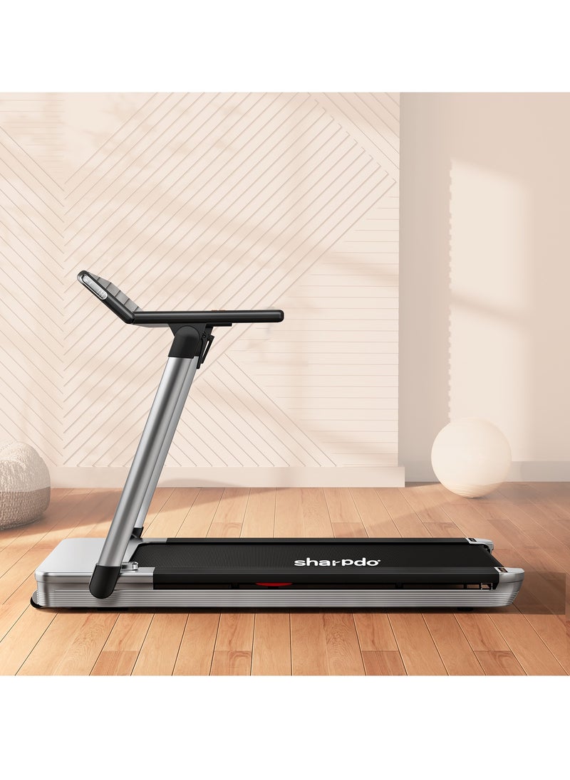 Sharpdo - Foldable Treadmill with 2.5HP Quiet Motor, 48cm Running Belt, Up to 15 KM/H Speed, Heart Rate Monitor, LED Display, Bluetooth Speaker, Advanced Shock Absorption for home & office - Image 1