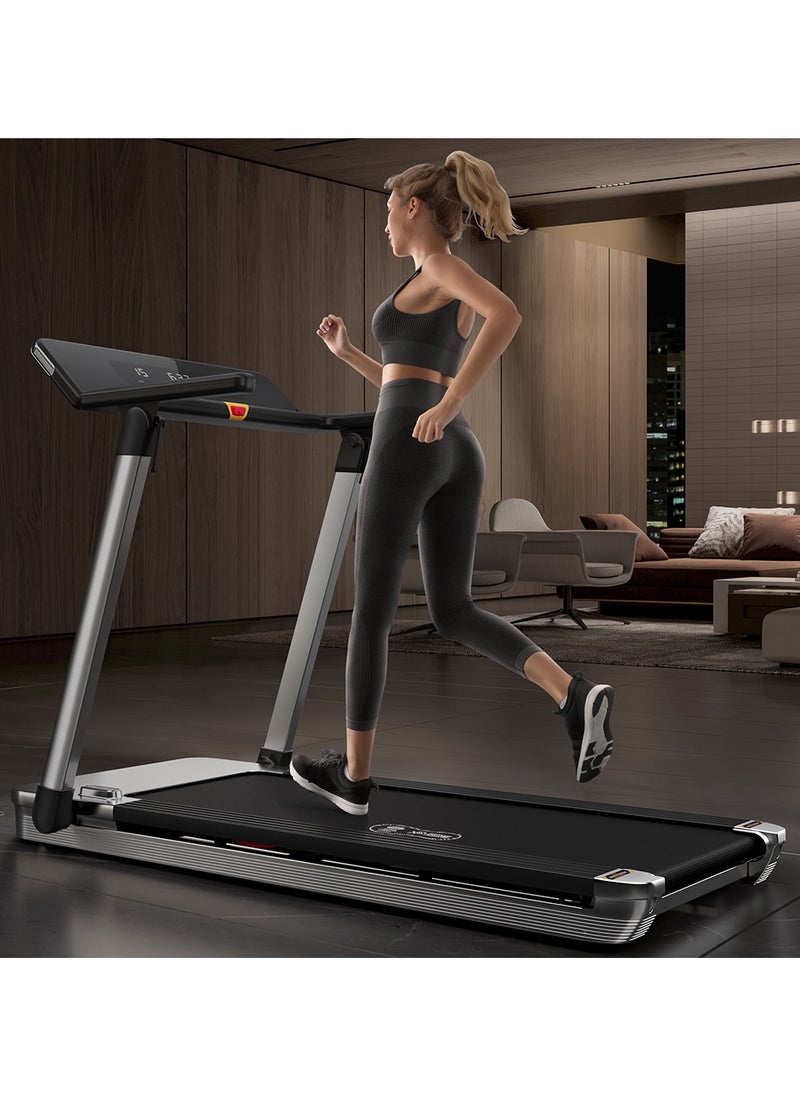 Sharpdo - Foldable Treadmill with 2.5HP Quiet Motor, 48cm Running Belt, Up to 15 KM/H Speed, Heart Rate Monitor, LED Display, Bluetooth Speaker, Advanced Shock Absorption for home & office - Image 1
