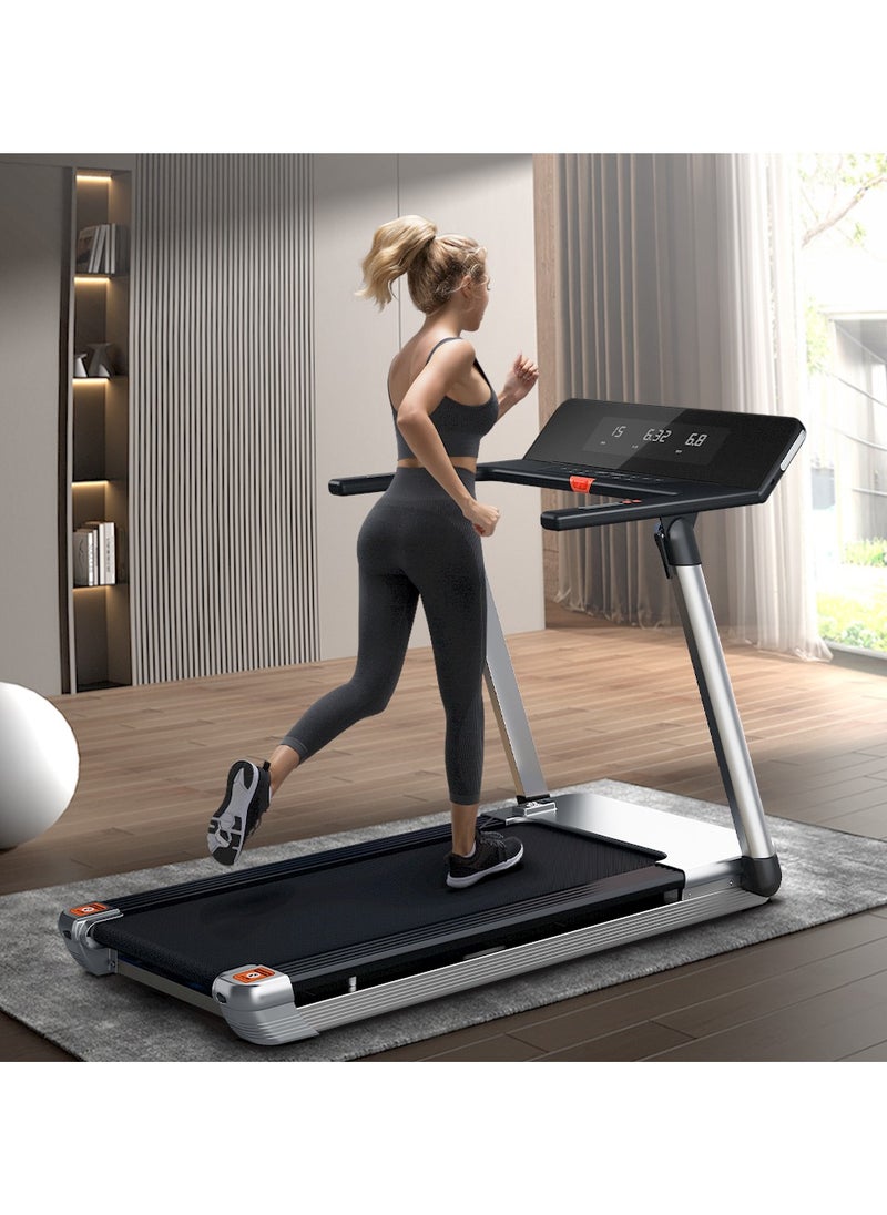 Sharpdo - Foldable Treadmill with 2.5HP Quiet Motor, 48cm Running Belt, Up to 15 KM/H Speed, Heart Rate Monitor, LED Display, Bluetooth Speaker, Advanced Shock Absorption for home & office - Image 1