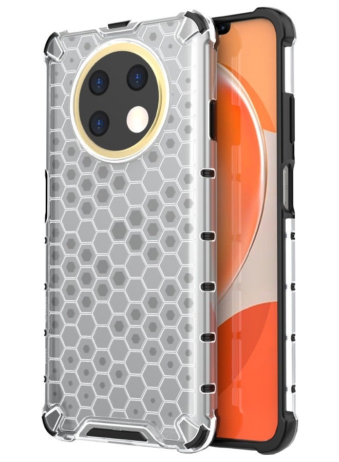 HUAWEI Nova Y91 Phone Case, Beehive Style Design Protective Case, Four Corners Anti-Fall Full Body Shockproof Case for Huawei Nova Y91 4G, Clear - Image 1