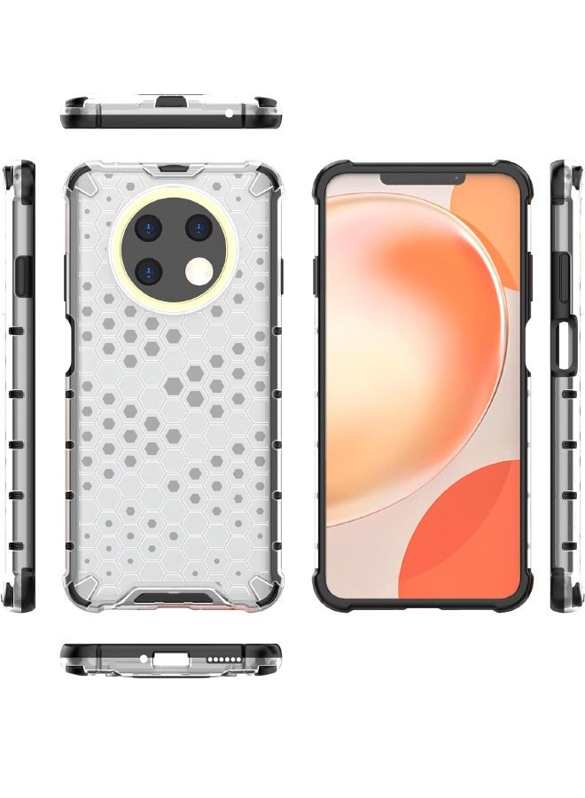 HUAWEI Nova Y91 Phone Case, Beehive Style Design Protective Case, Four Corners Anti-Fall Full Body Shockproof Case for Huawei Nova Y91 4G, Clear - Image 5
