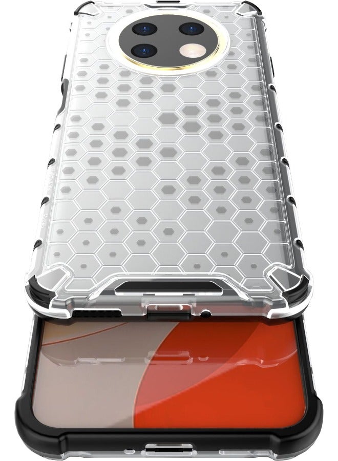 HUAWEI Nova Y91 Phone Case, Beehive Style Design Protective Case, Four Corners Anti-Fall Full Body Shockproof Case for Huawei Nova Y91 4G, Clear - Image 4