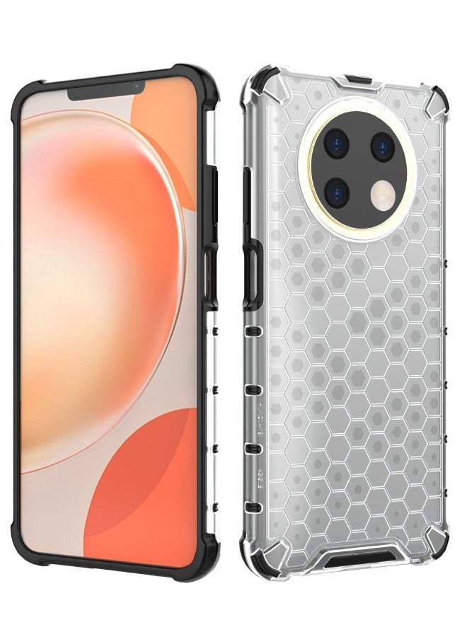 HUAWEI Nova Y91 Phone Case, Beehive Style Design Protective Case, Four Corners Anti-Fall Full Body Shockproof Case for Huawei Nova Y91 4G, Clear - Image 2