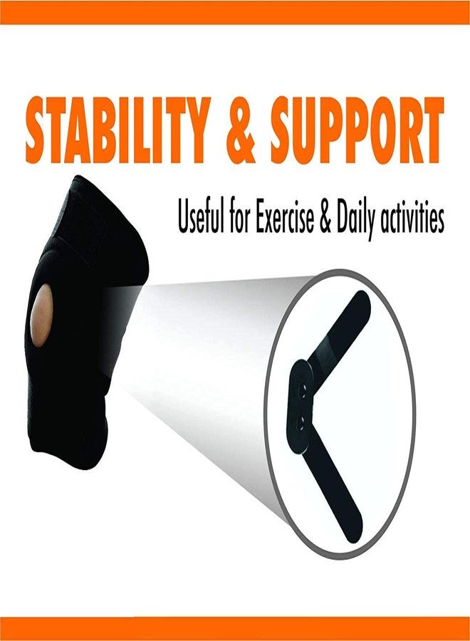 MEDTRIX Functional Hinge Knee Support Joint Protection Gym Wrap Open Patella Hinge Support (Medium (32.5 cm to 37.5 cm)) - Image 3
