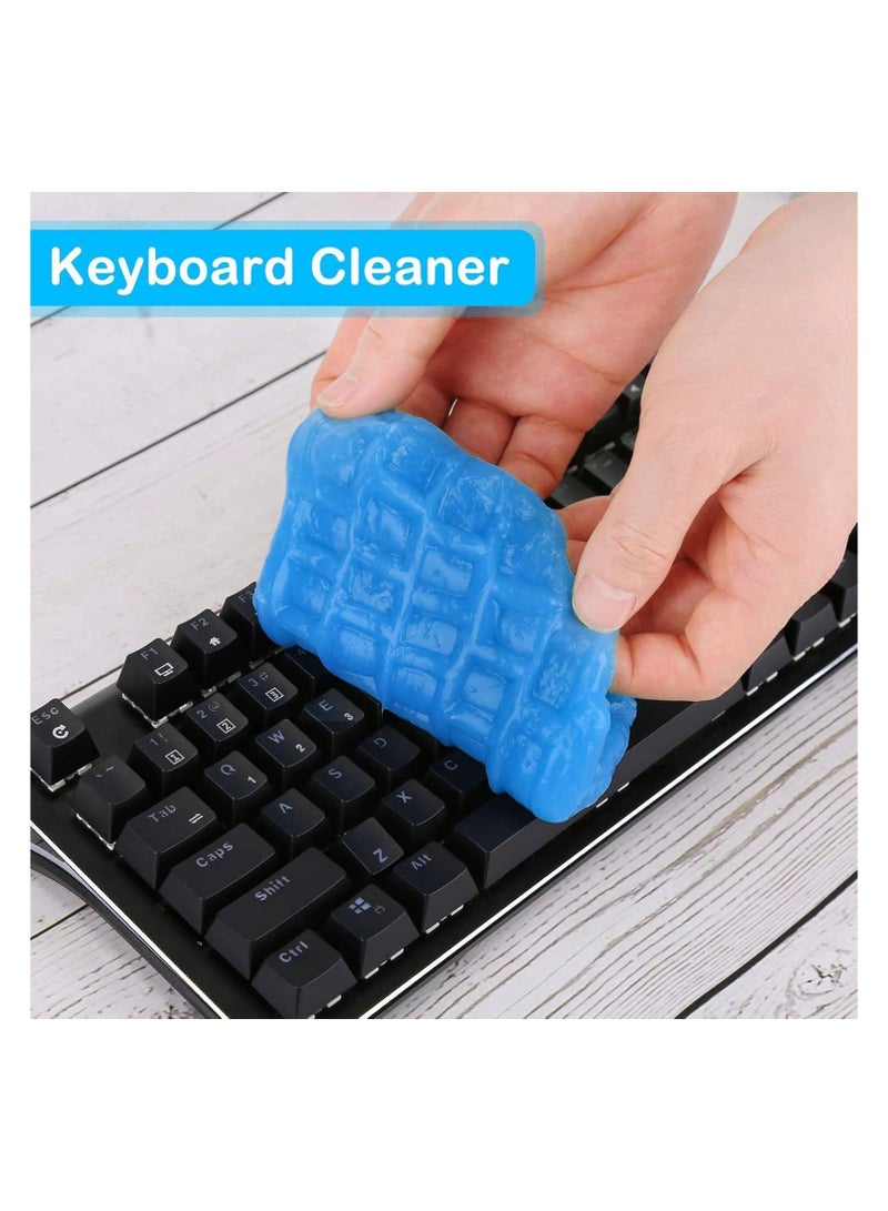 جل تنظيف لوحة المفاتيح، 3 قطع لإزالة الغبار، تهوية تلقائية، تفاصيل داخلية للسيارة، مجموعة تنظيف عالمية لفتحات السيارة، الكمبيوتر الشخصي، اللابتوبات، الكاميرات، أزرق - Image 3