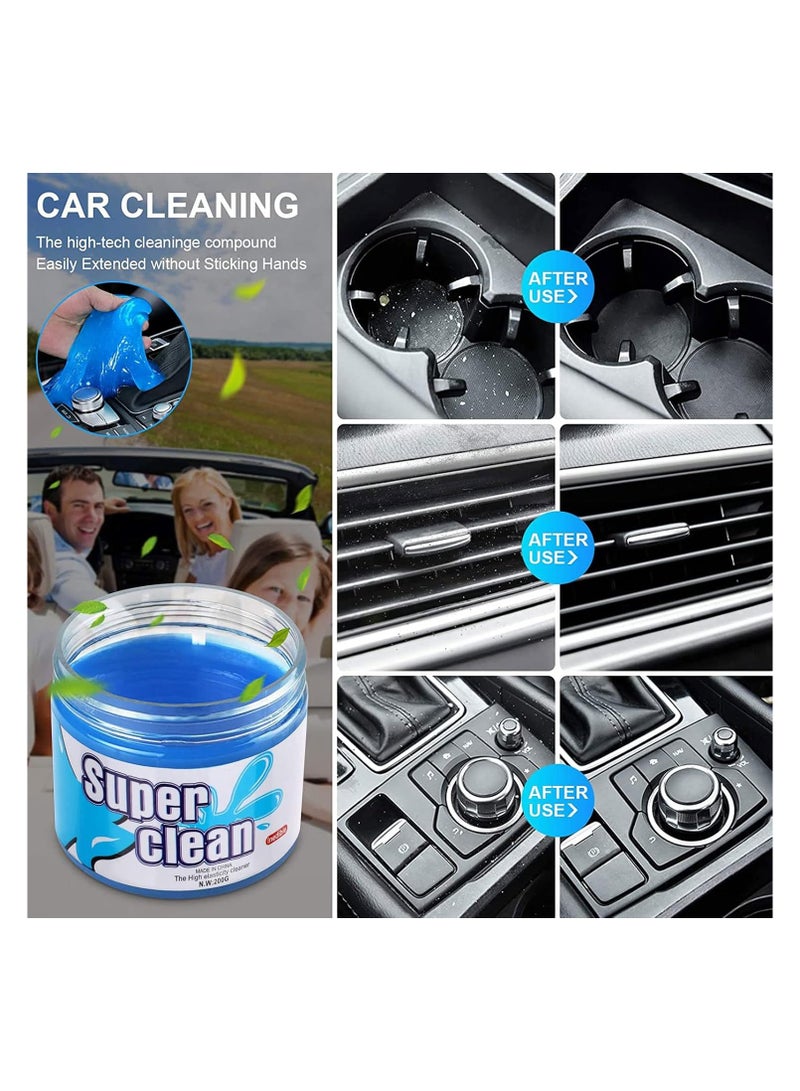جل تنظيف لوحة المفاتيح، 3 قطع لإزالة الغبار، تهوية تلقائية، تفاصيل داخلية للسيارة، مجموعة تنظيف عالمية لفتحات السيارة، الكمبيوتر الشخصي، اللابتوبات، الكاميرات، أزرق - Image 4