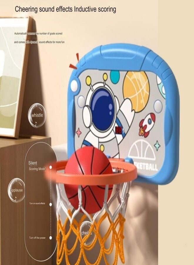 turtees Turtees®Indoor Mini Basketball Hoop for Kids above 4 year, Gift for Kids (Blue)  - Image 1