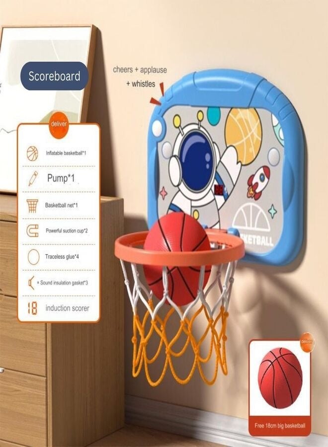 turtees Turtees®Indoor Mini Basketball Hoop for Kids above 4 year, Gift for Kids (Blue)  - Image 3