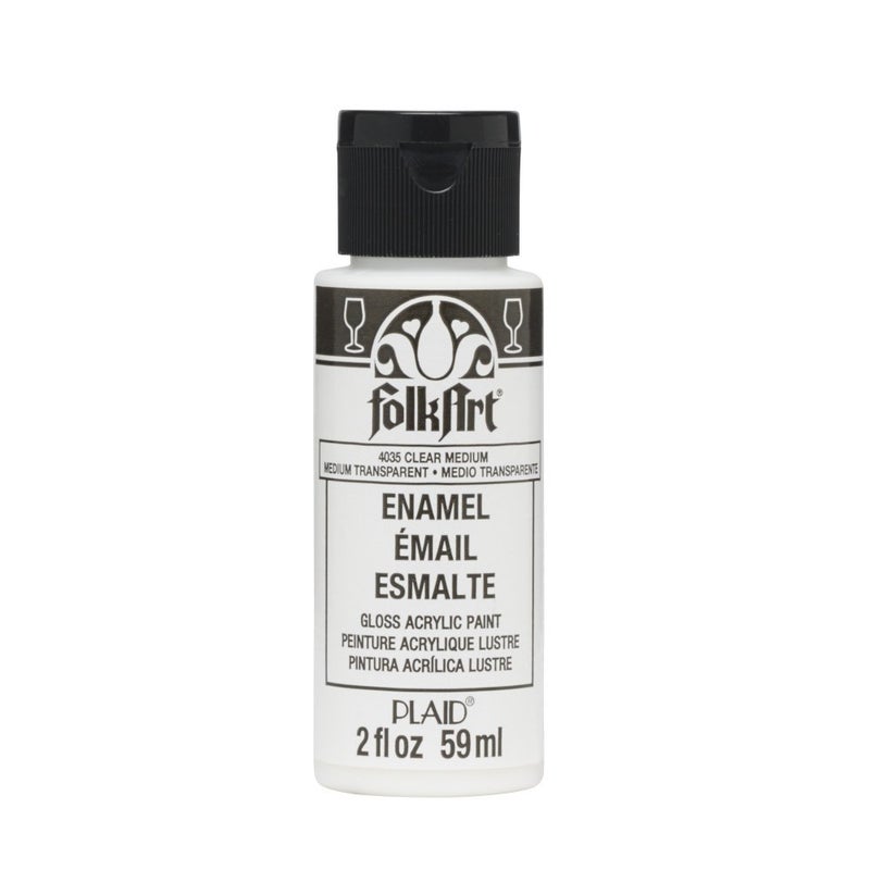 FolkArt 4035 Enamel Paint 2 Ounce Clear Medium