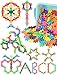 NiToy 200PCS Interlocking Snowflake Building Block Toy for Kids Ages 3 Plastic Early Learning Creativity Educational STEM Toy with Carrying Case Safe Material Rainbow Colors - Image 2
