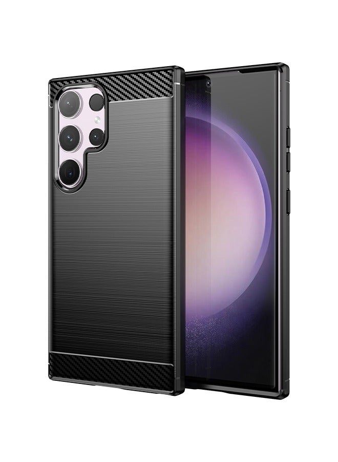 X-level Samsung Galaxy S24 Ultra Case Cover with Soft TPU Carbon Fiber Texture Anti-Scratch Shockproof Slim Anti-Drop Bumper Back Cover Comfortable Touch Cell Phone  Accessory for Galaxy S24 Ultra 5G - Image 1