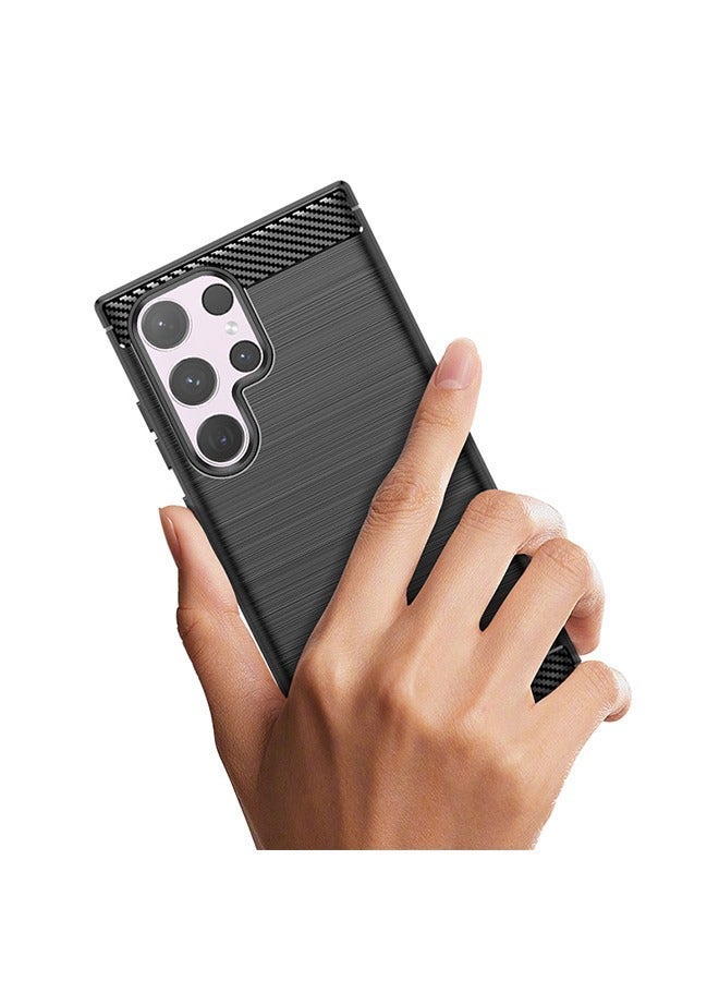 X-level Samsung Galaxy S24 Ultra Case Cover with Soft TPU Carbon Fiber Texture Anti-Scratch Shockproof Slim Anti-Drop Bumper Back Cover Comfortable Touch Cell Phone  Accessory for Galaxy S24 Ultra 5G - Image 2