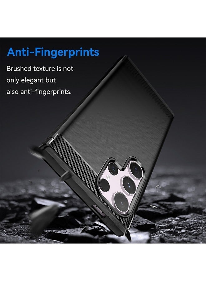 X-level Samsung Galaxy S24 Ultra Case Cover with Soft TPU Carbon Fiber Texture Anti-Scratch Shockproof Slim Anti-Drop Bumper Back Cover Comfortable Touch Cell Phone  Accessory for Galaxy S24 Ultra 5G - Image 5