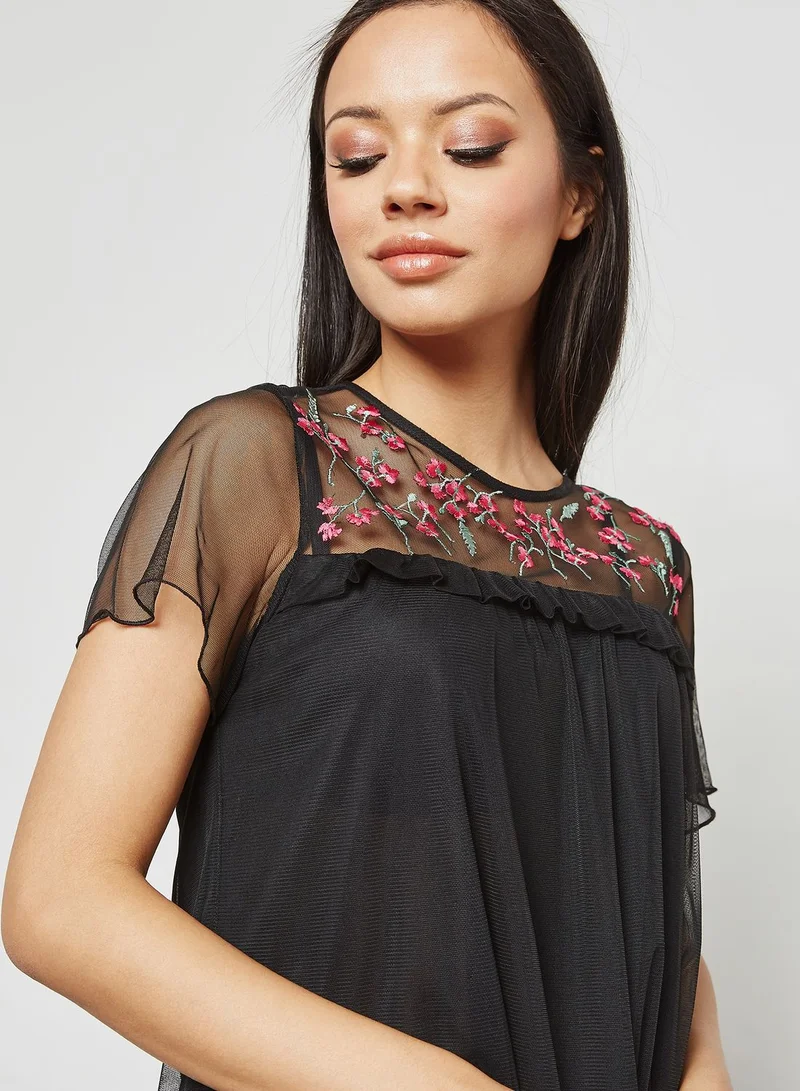 VERO MODA Mesh Detail Top