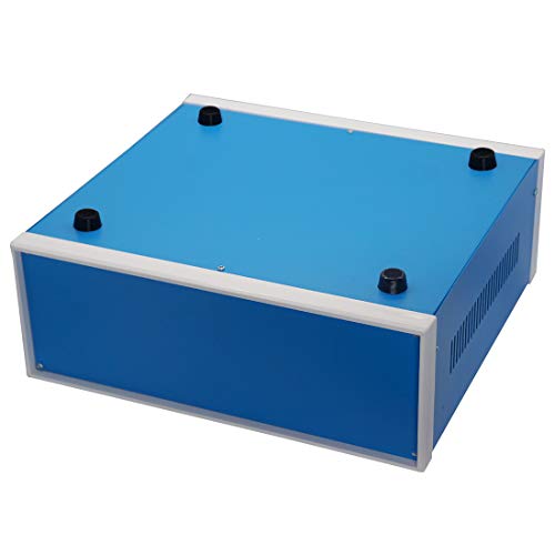 Zulkit Junction Box Blue Metal Project Box DIY Electric Enclosure Case Preventive Case Electrical Box 12.2 x 11.2 x 4.5 inch - Image 3
