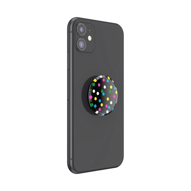PopSockets Translucent Phone Grip with Expanding Kickstand, PopSockets for Phone, Translucent PopGrip - Black Disco - Image 4