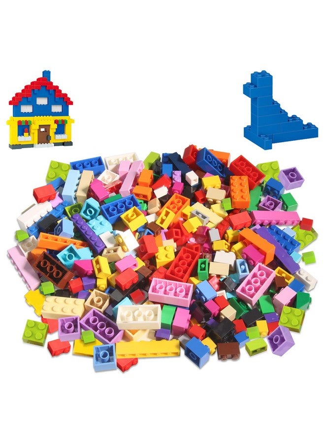 EKIND Regular Colors 8 Shapes Classic Educational Building Bricks Set - Compatible with All Major Brands - Cultivate Logic & Creativity for Kids (300 Pcs) - Image 1