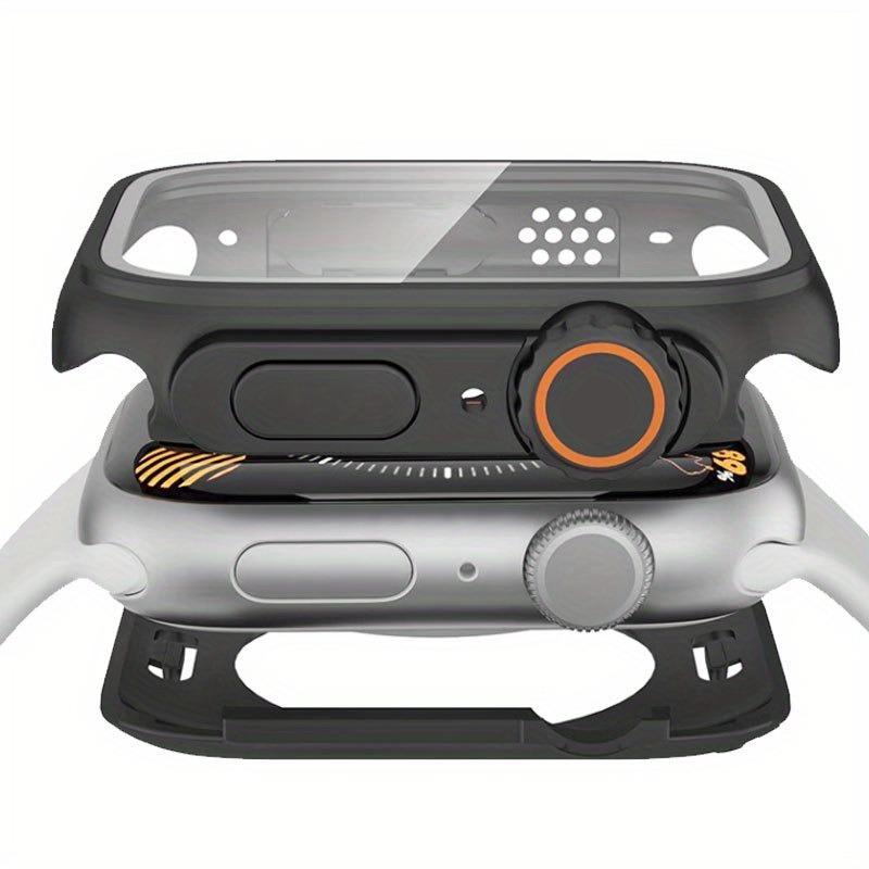 إيروريكس لساعة Apple Watch Series 41 مم، حزام ساعة من النايلون بمشبك على شكل سلم مع غطاء من فيلم Ultra 49 مم (أسود) - Image 4