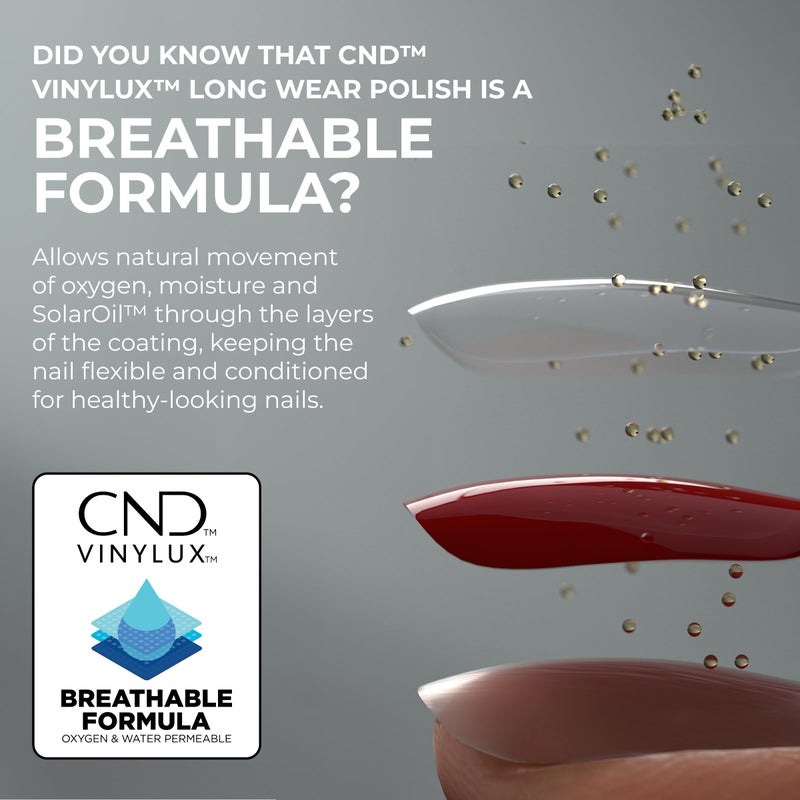 CND Vinylux Longwear Blue Nail Polish, Gel-like Shine & Chip Resistant Color, Denim Patch, 0.5 fl. oz - Image 3