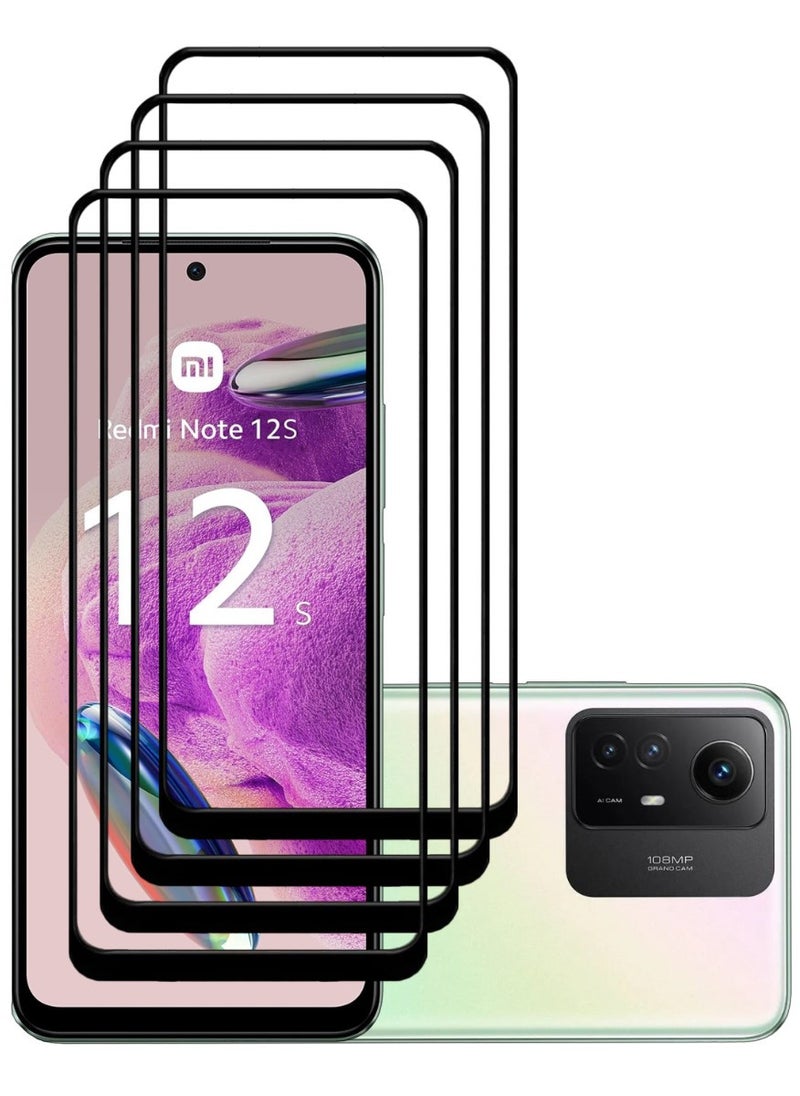 ACLIX 4 Pieces Antistatic ESD Dustproof Premium Quality High Definition Tempered Glass Screen Protector Designed For Xiaomi Redmi Note12S - Image 1